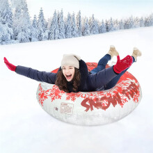 Luge Gonflable pour Adultes, Robuste et Épaisse, avec Poignées, Équipement de Sports D'Hiver en Plein Air pour les Activités Familiales