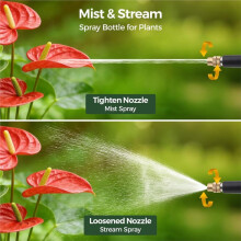 1/2 Gallon Pump Sprayer with Flexible Adjustable Nozzle, Hand Pump Pressure Sprayers with Built-in Measuring Cup