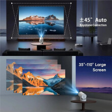 HY300 Ultra HD Portable 4k LED Video Projector Android11 with Wifi6 BT5.4 1280x720P Home Cinema Projector EU Plug