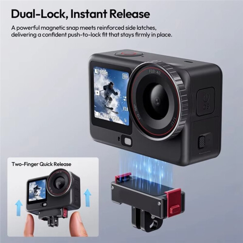 Quick Release Adapter for  Action 6/ Dual-Sided Magnetic Mount with Dual-Claw Interface & 1/4" Threaded Hole 1