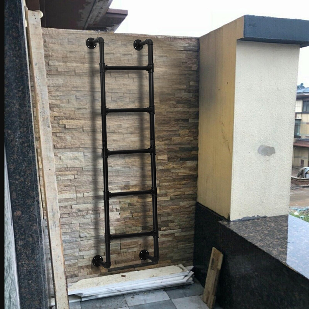 Basement Egress Ladder For Window Well Escape, 4.2Ft Wall Mounted Loft Ladder, Load Capacity 9169991557472