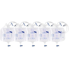 5er-Packung 2000-Ml-Katheterbeutel für Männer und Frauen, Professionelle Urindrainagebeutel mit Verbesserter Anti-Reflux-Tropfkammer