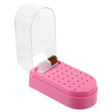 Nail Drill Bit Organizer with Clear Visible Storage Box for Manicure and Nail Art Supplies