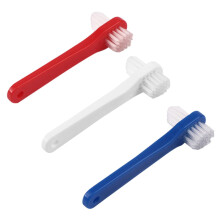 3 Pcs DoubleSided Denture Cleaning Brush with Soft Bristles and Ergonomic Handle for Adults