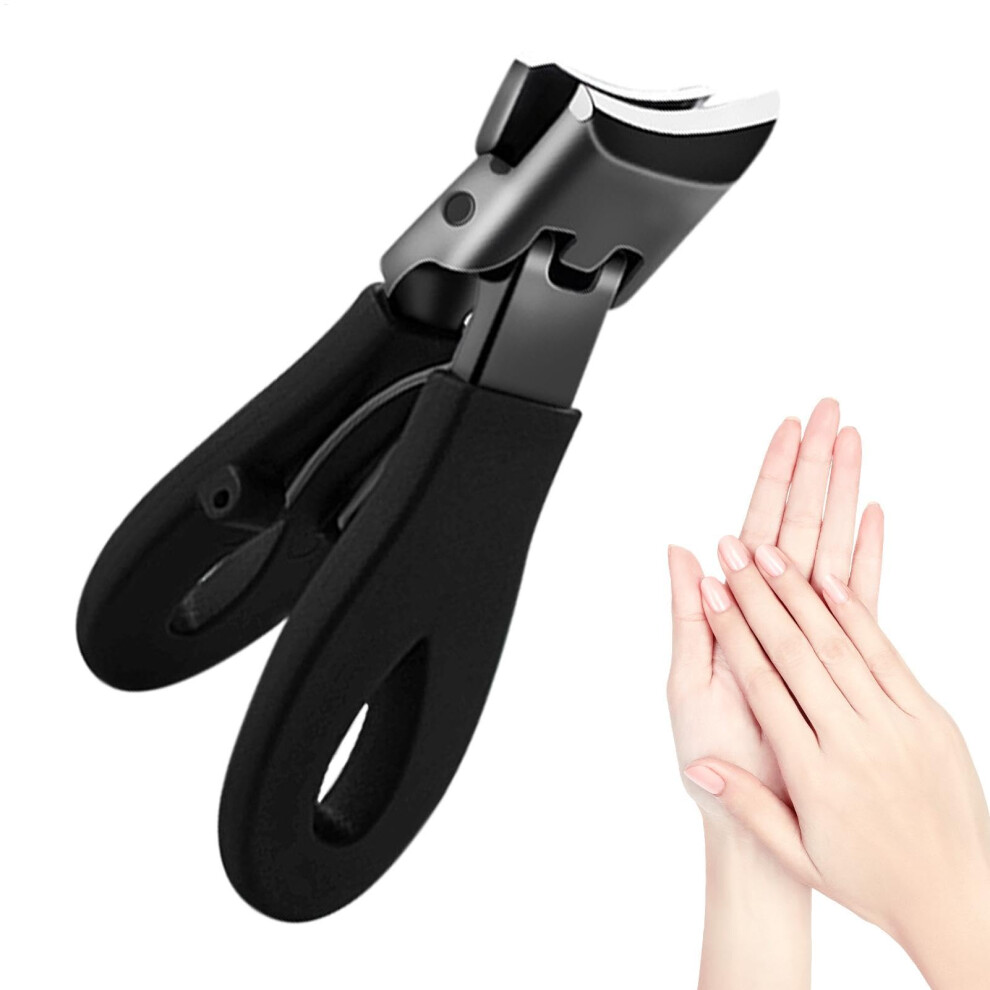 Nail Clippers with Precision Slanted Blades and Wide Jaw, Durable Steel Toenail Clipper for Seniors
