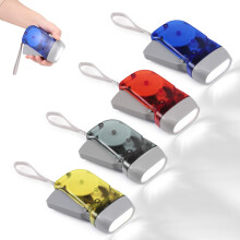 Hand Crank Flashlight 4 Pack No Batteries Required Emergency LED Dynamo for Camping and Hiking