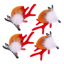 2 Pairs Christmas Deer Antler Hair Clips Festive Holiday Hair Accessories with Secure Hold