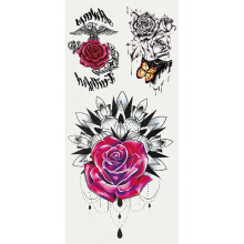 Temporary Tattoo Stickers for Men, Realistic Butterfly Dragon Flower Waterproof Arm Body Art Decal TL108
