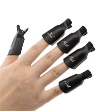 10Pcs Nail Polish Remover Clips for Gel Nails, Soak Off Acetone Clips, Fast Gel Removal NoFoil Design, White