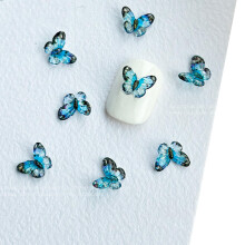 Butterfly Rhinestones Flat Back Gems Bright Multicolor Resin for Crafts Decoration and Makeup
