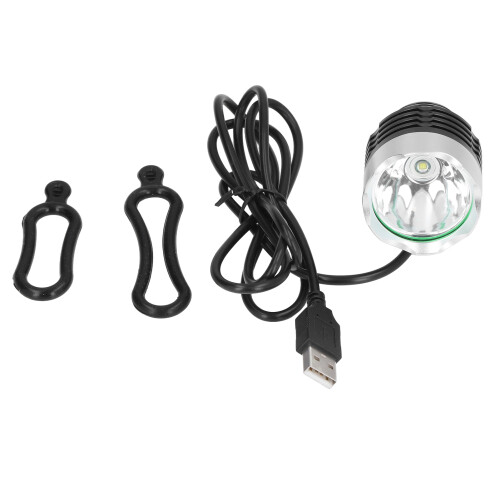 Phare de vélo LED 3000 lm, alimentation USB, alliage d'aluminium
