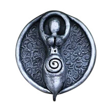 Rustic Metal Owl and Moon Ornament6x6cm Black