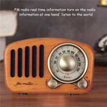 Retro Old Fashioned Classic Style Wood FM AM Radio Speaker Old Fashioned Style,, TF Card&AUX