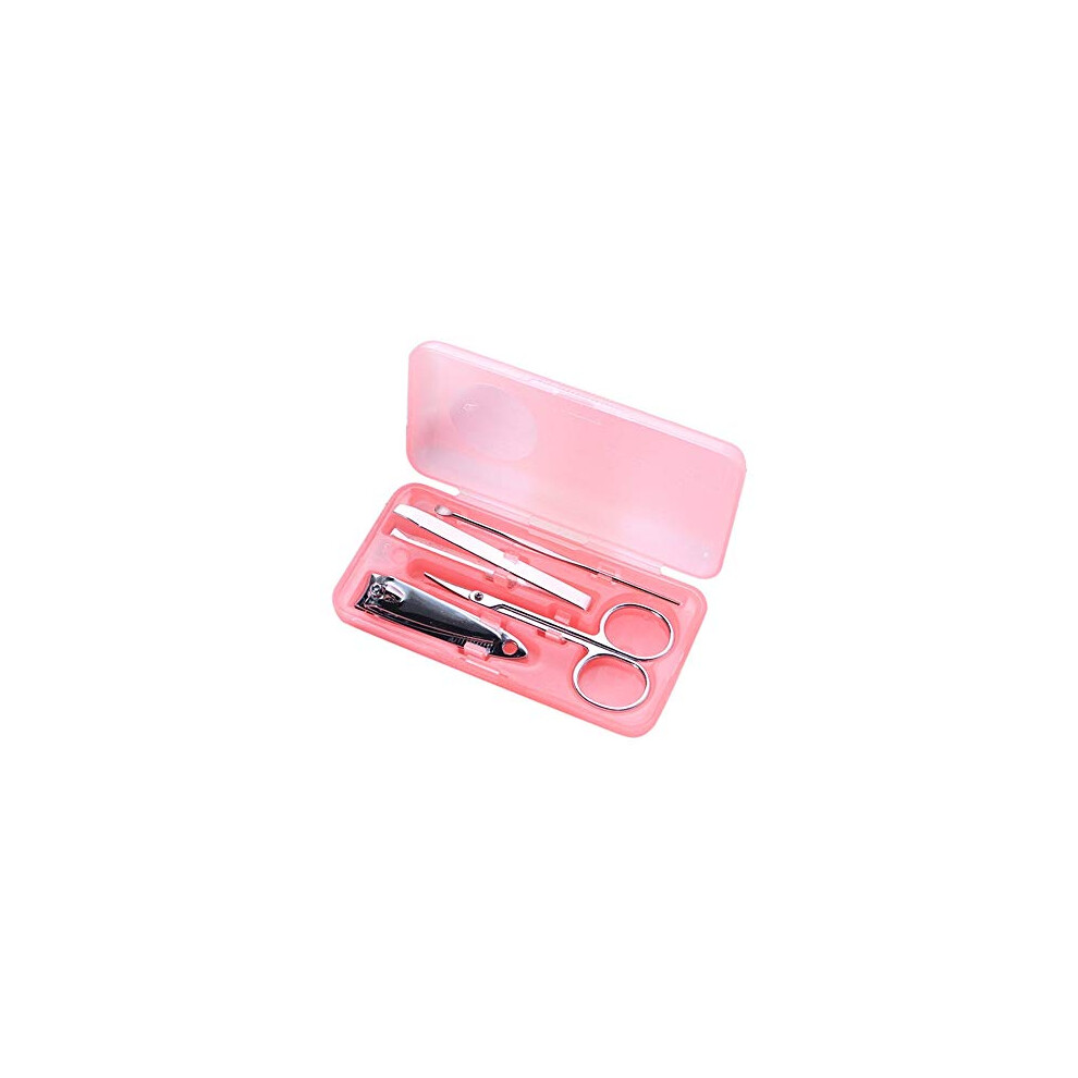 Stainless Steel Nail Clipper Set 4Pcs Manicure Pedicure Kit with Precision Cutting Blades and Travel Case
