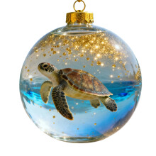 Heartwarmings Bird Christmas Clear Acrylic Ball Hanging-turtle