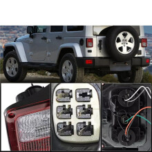 Car Tail Light Assembly Left or Right with Harness Fit for JK 2007-2017 55078147AC 55078146AC Left