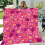 Flannel Throw Blanket with Red Heart Design100x70cm 4