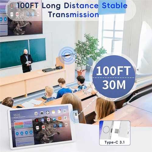 5G Wireless -Compatible Extender Plug &  Portable 1080P Wireless Extender Kit for PC/Laptop/TV/Projector