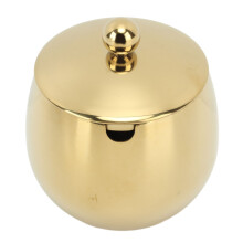 Zuckerdose aus Edelstahl mit Deckel, 350 g