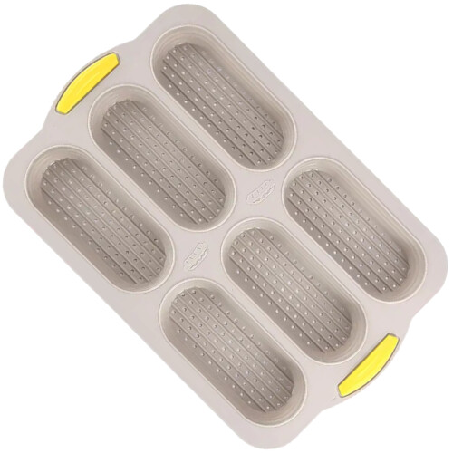 Efficient 6 Well Silicone Hot Dog Maker Ovenproof-brown