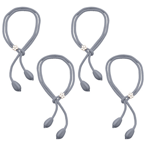 Drape Tieback Holders Curtain Tiebacks Flower Curtain-grey
