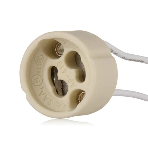 100PCS GU10 LED Bulb Holder Set with Ceramic Body and Silicone Cable 2