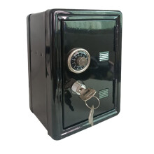 Kids Safe Money Box with Key and Combination Lock, Durable Metal Coin Bank for Home Savings and Gifts