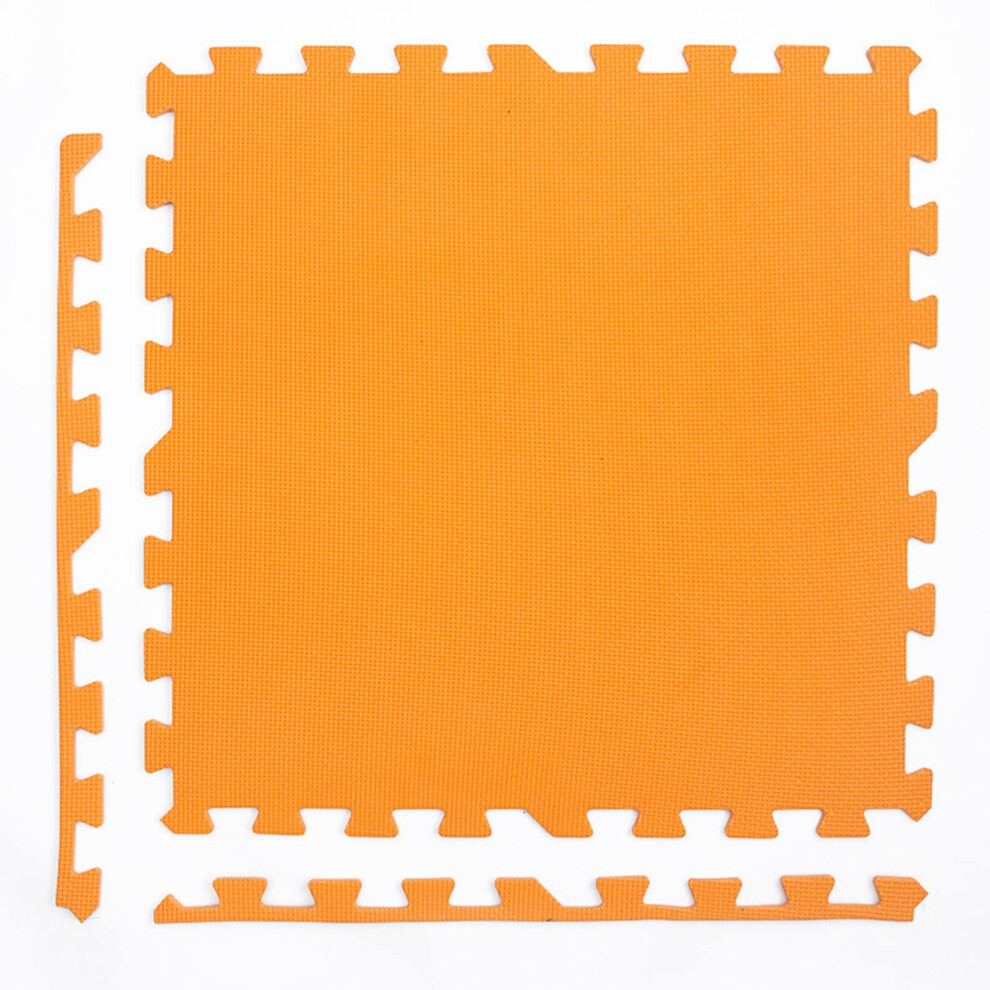Foam Play Mat 60X60cm 18Pcs Interlocking Floor Mats For Home Gym And Kids Playroom Orange
