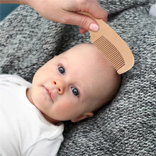 2pcs Baby Hair Comb and Brush Set Baby Care Hair Soothing Hair Brush Beech Wood Comb Newborn Massager Baby Shower