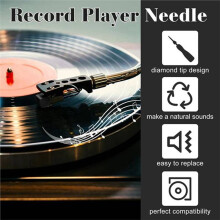 Record Player Needle Replacement for ATN3600LE ALE33 DT55 CN15 N7700 Vinyl Record Player Turntable Stylus with Brush
