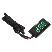 LCD Waterproof Motorcycle Thermometer 57x29mm, Green, 12V