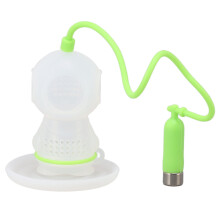 Silikon teinfuser med kedja och droppbricka