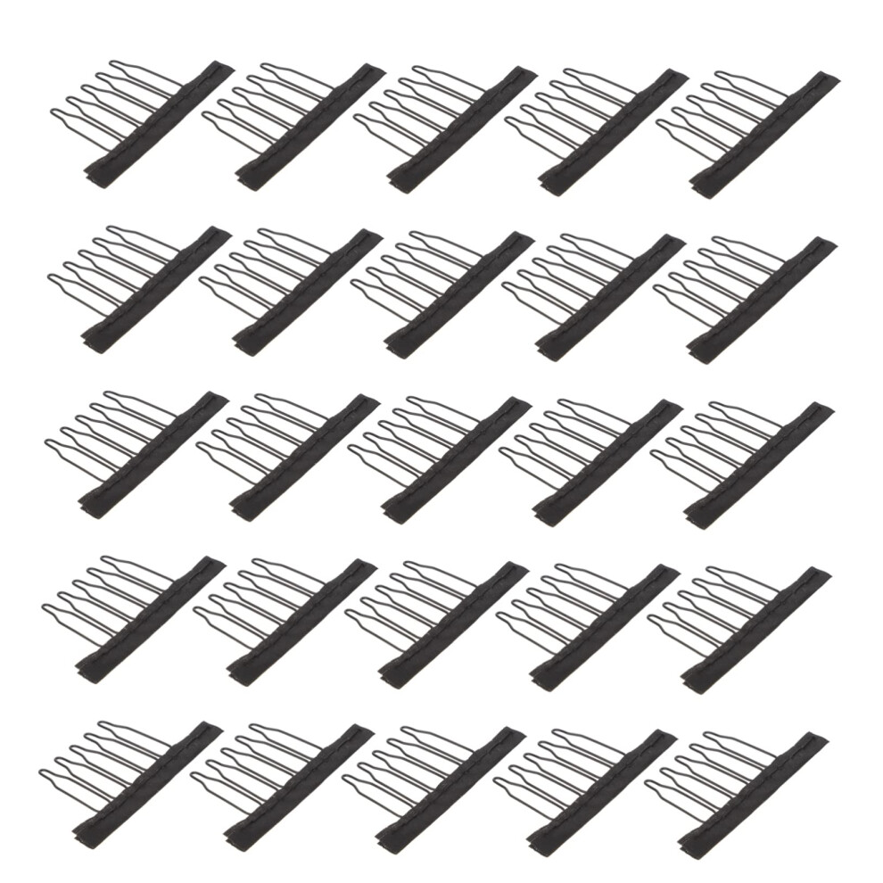 25pcs Metal Wig Clips Comb Set for Wig Making, Secure Grip Design, Easy Sew and Durable Use