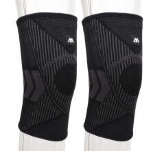 Schwarzer Nylon-atmungsaktives Kniebandage für Fitness, Größen M-XL