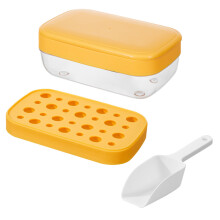 PS and Silicone Ice Cube Tray with Lid, 22.5x13.5x9cm