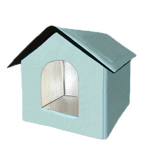 Insulated Cats House for Outdoor Cats Ferals Cats-L Lake blue