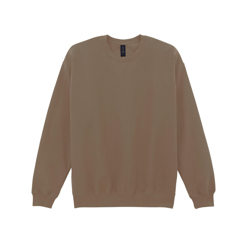Gildan (S, Savana) Unisex Adult Softstyle Fleece Midweight Pullover Brown