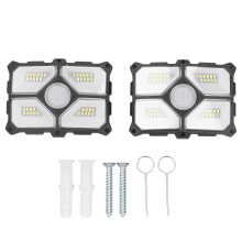 Lampă solară de perete LED cu senzor de mișcare, rezistentă la apă IPX5