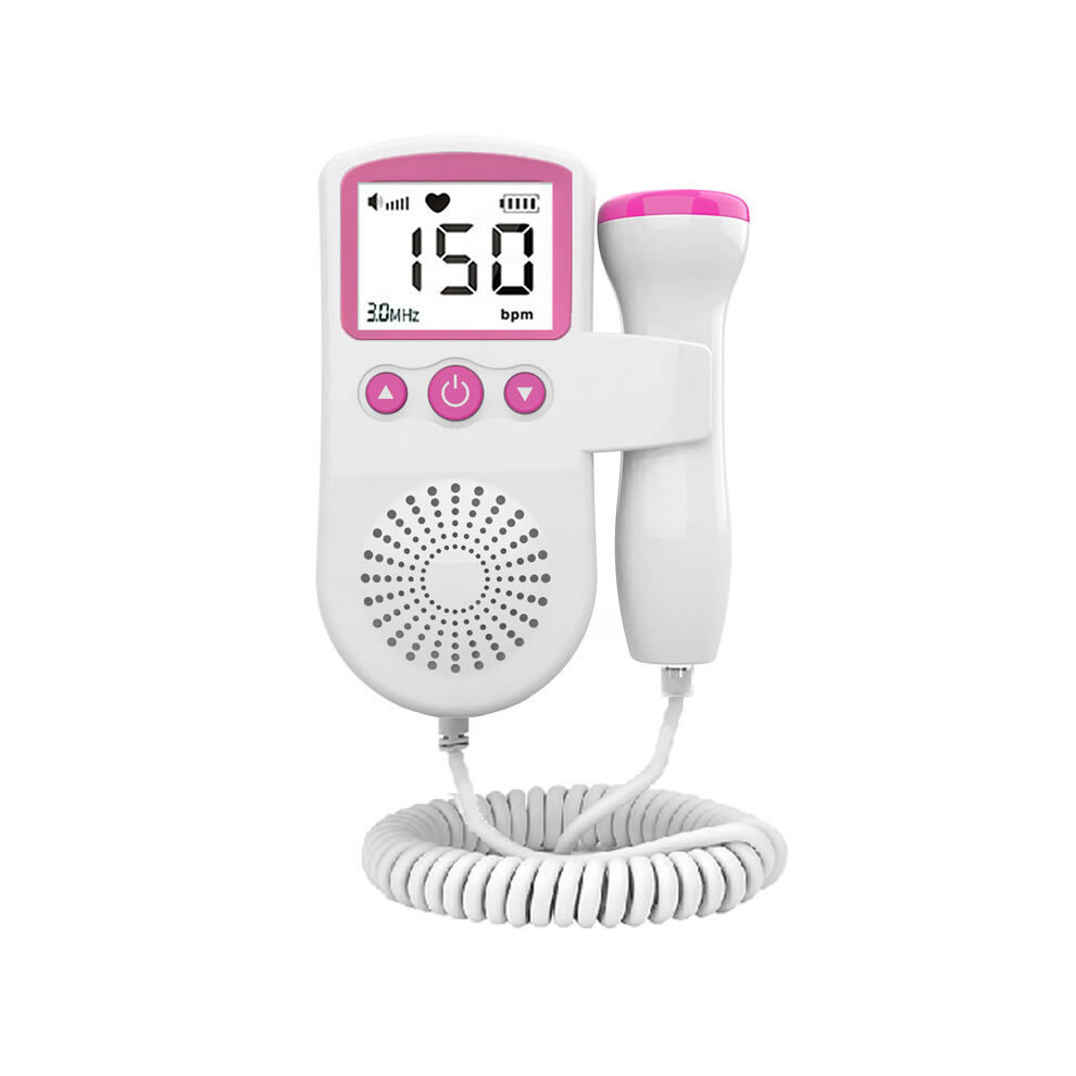 Pink Fetal Heartbeat Monitor 3.0Mhz High Sensitivity Lcd Sound Detector