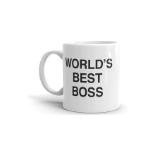 Mugs Funny World's Best Boss 11 oz Coffee Mug, 1 Count (Pack of 1), White