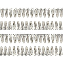 60pcs Small Stainless Steel Metal Clothes Pegs Photo Clip Multipurpose Clip For Hanging Clothes
