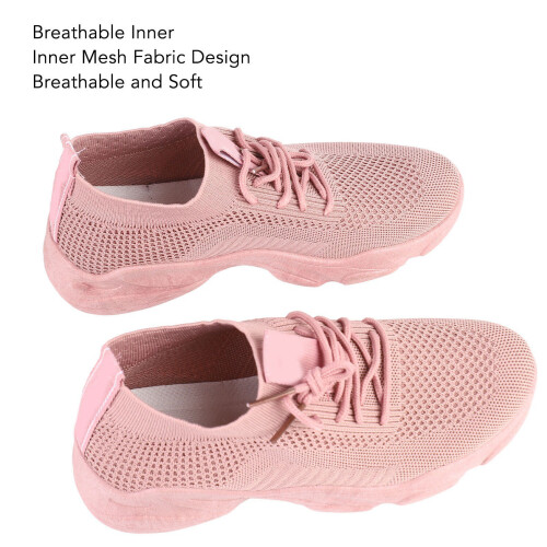 Women's Pink Knit Sneakers 38