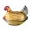 Glass Hen Candy Dish,Decorative Covered Candy Bowl with-amber 1