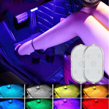 Mini Car Ceiling Light LED Touch Control Lithium Battery Ice Blue