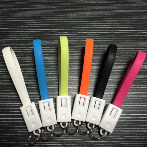 USB Cable Key Ring Draagbare Zwarte USB Kabel Met Sleutelhanger 1