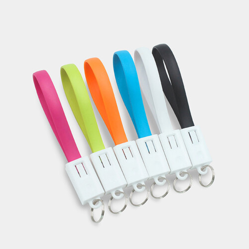 USB Cable Key Ring Draagbare Zwarte USB Kabel Met Sleutelhanger 2