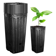20 Pots D'Arbre Hauts, Pots D'Arbres Profonds pour Pépinière, Pots de Fleurs de 19,8 cm de Haut pour Jardin Intérieur et Extérieur