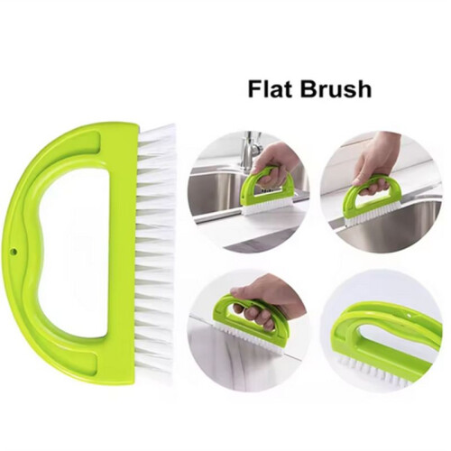 9Pcs  Cleaner Brush Set Multipurpose Hand-Held Cleaning Brush Deep Cleaning Reusable Tile Joint Scrub Brush 2