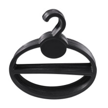 160x Scarf Shawl Tie Holder Organizer Oval Plastic Hangers Storage Hangers Black