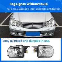 1Par Bil Främre Stötfångare Dimljus Lampa Dimljus Utan Glödlampa för C-Klass W203 2001-2007 2158200556 2158200656